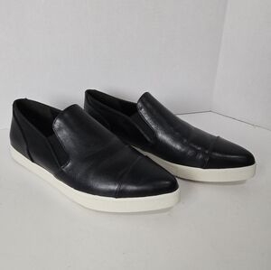 Vince Black Leather Loafer Sneakers